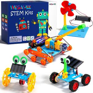 STEM Kits for Kids Ages 8-10 12-14, 4 in 1 Solar Powered STEM Toys for Boys Science Engineering Robotics Robot Building Kits Projects for Kids Age 8-12, Building Toys Crafts for Boys 8-12 6-8