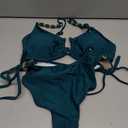 RIHOAS Sexy String Bikini Sets for Women Two Piece Bathing Suit Cheeky U-Wire Top and Mid Rise Bottom Bikini Swimsuits (Teal, XS)