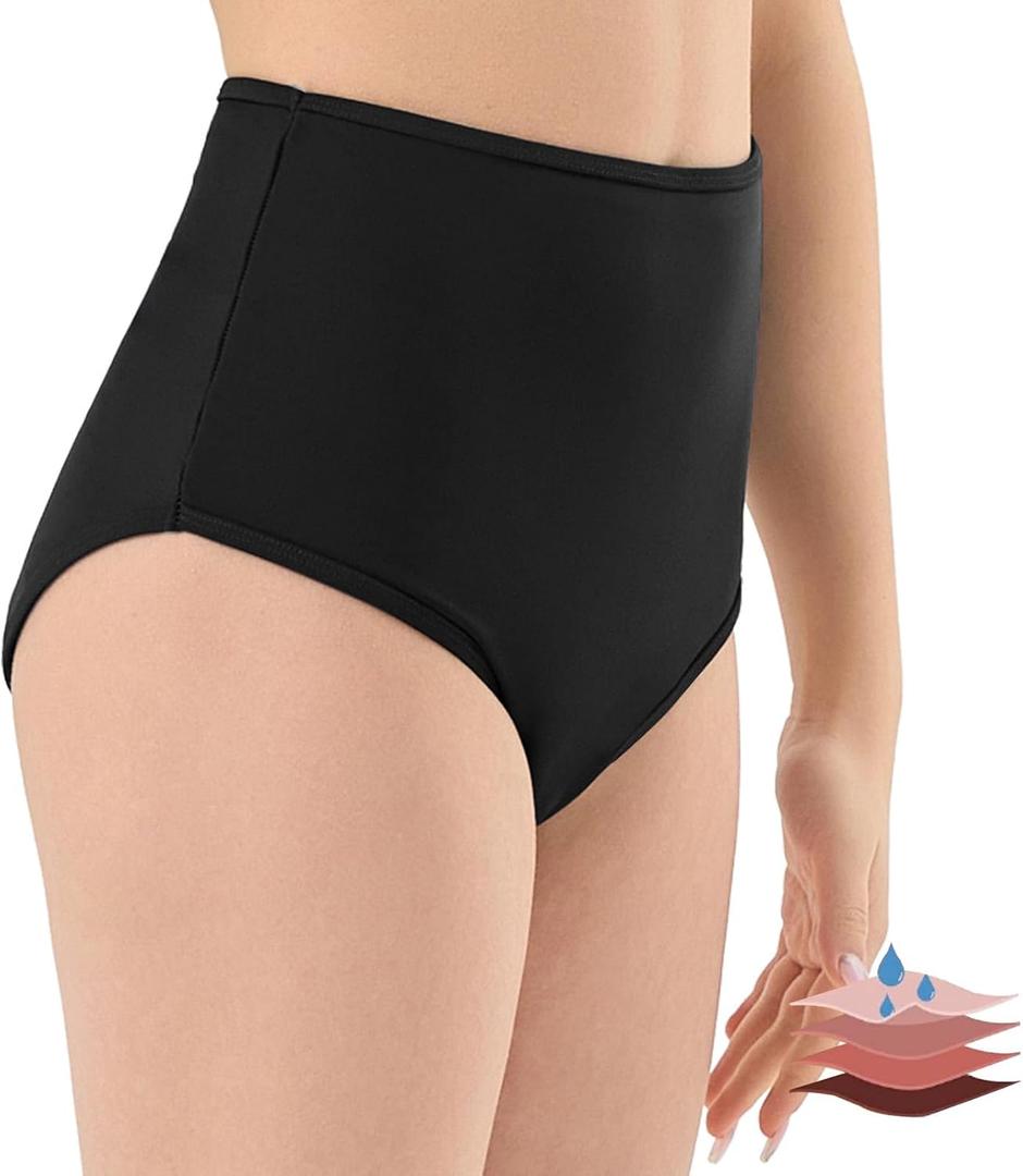 Period Swimwear for Teen Girls Leak Proof Period Bathing Suit for Women Bikini Bottom, XS