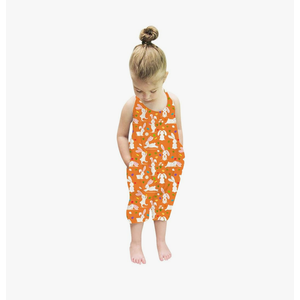 Darkyazi Baby Cute Summer Jumpsuits for Girls Kids Backless Harem Strap Romper Jumpsuit Toddler Pants Size 7T
