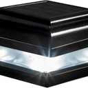 Classy Caps Imperial Solar Post Cap - Black SLO82B Fits 2"x2", 2.25"x2.25", and 2.5"x2.5" Post Sizes, High-Performance Solar LED, Durable Cast Aluminum Construction, Warm & Cool Light Modes