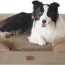 Bedsure Orthopedic Dog Beds Large Sized Dog - Washable Large Dog Cat Bed Waterproof, Comfort Dogs Couch Sofa with Washable Removable Cover, Pet Bed with Nonskid Bottom, Hazel, 35"