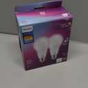 Philips LED 100W A21 2-Pack WhiteDial Multi-CCT (5000K) 1600 Lumen (11.5W = 100W) Dimmable Frosted Flicker-Free Light Bulbs