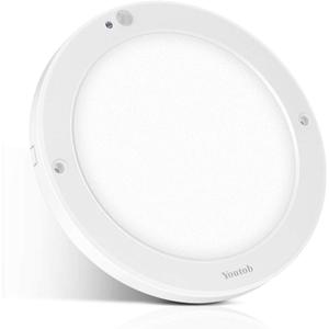 Youtob Motion Sensor Ceiling Light 15W 1200LM, ETL Listed, LED Flush Mount Round Lighting Fixture for Stairs, Porches, Closets, Basements, Hallways, Pantries, Laundry Rooms(4000K Cool White)