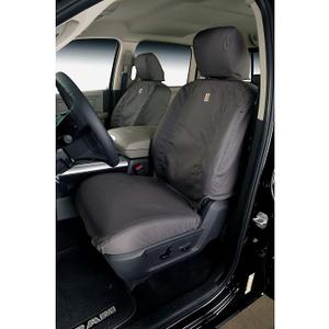 Covercraft Carhartt SeatSaver Custom Seat Covers | Fits 2017-2019 Chevrolet Silverado/GMC Sierra 1500/2500/3500 (2019 1500 Old Body Style) | 1st Row Bucket Seats, Duck Weave Gravel