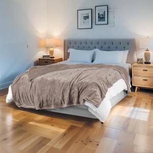 Electric Heated Blanket 72"x84" Full Size Microplush Cover Blanket 4 Heat Settings & 10 Hours Auto Off, Cozy & Warm for All Night, Machine Washable, Linen (01-light Brown)