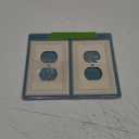 Henne Bery Sunken Pearls Heavy Duty Decorative Wall Plate Switch Plate Outlet Cover, Durable Solid Zinc Alloy (Single Duplex 2PK, Light Almond)