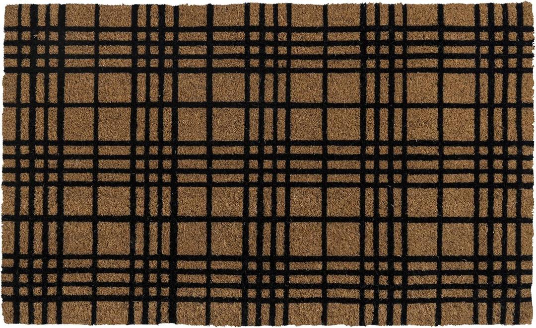 Fine Plaid Doormat, 18"x30"