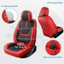 Car Seat Covers Full Set - Universal Seat Covers for Cars SUV Truck Faux Leather Automotive Seat Covers, Breathable & Waterproof Front and Rear Seat Protectors, Fit for Most Cars-Redblack