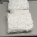 AOGU 60 Inch Faux Fur Christmas Tree Skirt White Plush Skirt for Merry Christmas Party Christmas Tree Decoration