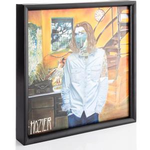 Premium Vinyl Record Frame - Wall-Mounted or Tabletop - Display Your Now-Playing or Favorite Records - This Elegant Vinyl Record Stand Will Fit Most Records (Black)