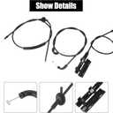 X AUTOHAUX 3pcs 51238240608 51238240609 51237197474 Front Center Rear Hood Release Cable for BMW 740i 2001 745i 745Li 02-05 750i 750Li 06-08 760i 04-06