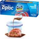Ziploc Gallon Food Storage Freezer Bags, New Stay Open Design with Stand-Up Bottom, Easy to Fill, 28 Count