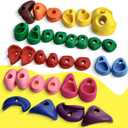 32 PCS Rock Climbing Holds for Kids,Rock Climbing Wall Grips Climbing Rocks Wall Kit for Indoor and Outdoor Playground Play Set with Hardware