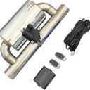 3 Inch Electric Valvetronic Exhaust Cutout with Muffler Exhaust Valve Kit (1 Wireless Remote Controller, 1 Muffler)
