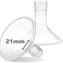 Nenesupply 21mm Oval Flanges Compatible with Medela Breast Pump Parts Replace 21mm Medela Flange Accessories. Work with Pump in Style Parts Symphony Parts Swing Maxi Harmony and Personalfit Flex