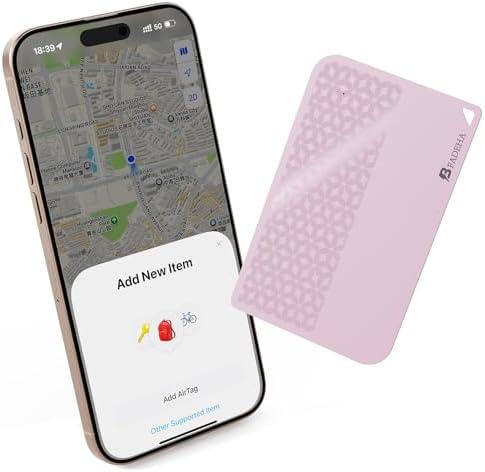 2025 [Apple MFi Certified] (iOS Only) Bluetooth Tracker Smart Card for Apple Find My iPhone Wallet GPS Tracker, 5-10 Years Staying Power, Keys Finder and Item Locator for Keys, Bags, Passport, Black, Pack of 1