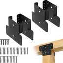 Pergola Brackets, 4 Pcs 6x6 Heavy Duty 3-Way T Brackets, Adjustable Steel T Shaped Post to Beam Connectors for Wood Pergolas, Gazebos, Patio & Outdoor Structures