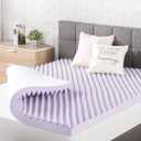 Best Price Mattress 3 Inch Egg Crate Memory Foam Mattress Topper with Soothing Lavender Infusion, CertiPUR-US Certified, Twin