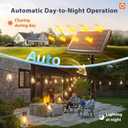 addlon 102FT(96+6) Solar String Lights Outdoor with Remote, Waterproof Patio Lights with 30 Shatterproof LED Bulbs, 30H+ Long-Lasting Dimmable & Timable Solar Light for Backyard Camping Garden Decor