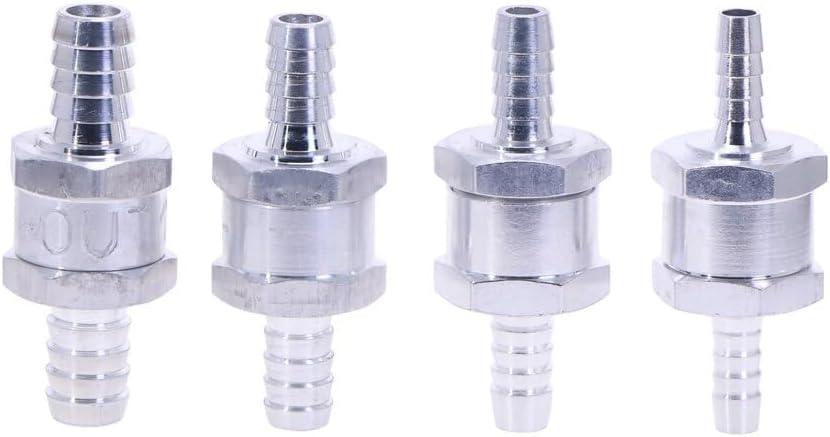 SHENGANG 6/8/10/12MM OD Hose Connection Aluminums Alloy Fuel Non Return Check Valve One Way Petrol Diesel (Size : 6mm)