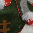 3 Pack Plaid Christmas Stockings with Golden Hooks, 12.6'' Knit Xmas Socks Set for Fireplace Mantel Decor, Traditional Holiday Hanging Stockings for Gifts & Decorations Santa Deer Snowman (Style 7)