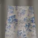 Blue and White French Vintage Table Runner Vintage Toile de Jouy Country Cottagecore Home Kitchen Dining Room Table Decor