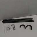 Wrap Around Curtain Rods,Black Curtain Rods 28 to 48 Inch,5/8 Inch Adjustable Blackout Curtain Rod Set,Room Darkening Single Window Rod,Metal Thicken Hidden Curved Drapery Rod 28-48",Matte Black
