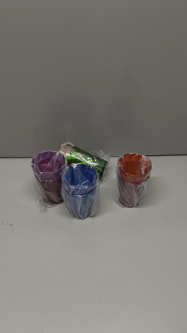 US Acrylic Optix Plastic Reusable Drinking Glasses (Set of 8) 20oz Water Cups in Jewel Tone Colors | BPA-Free Tumblers, Made in USA | Top-Rack Dishwasher Safe