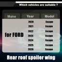 STSEV01 Rear Spoiler Roof Wing for Ford Escape 2020-2026 Accessories | (for Active, Base, Platinum, SE, SEL, ST-Line, Titanium), Nice Clean Look Mods, Aggressive Look, Tailgate Window Top Lip
