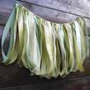 Sage Green Ribbon Garland, Baby Shower Decor