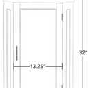 RiverRidge Somerset Corner Floor Bathroom Cabinet with Adjustable Shelf, Satin/Mirror Handles, Painted MDF, Maximizes Space in Small Bathrooms, 20.5" W x 14.5" D x 32" H, One Size