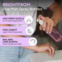 BRIGHTFROM Fine Mist Spray Bottles 8 OZ, Empty Refillable Containers - Essential Oils, Disinfectant Spray, Water 2 PACK (Clear, White Mist)