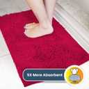 Muddy Mat | Super Absorbent Door Mat Indoor, Microfiber Quick Dry Chenille Entryway Rug, Non-Slip Front Door Mat, Indoor Mats for Entryway, Machine Washable Pet Rug, Maroon 48"x72"