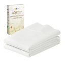 California Design Den Standard Queen Size Pillowcase Set - 400 Thread Count, 100% Cotton Sateen, Set of 2 Pillow Covers, Breathable, Cooling, Soft for Quality Sleep - Pale Ivory