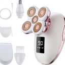 Women's Electric Razors for Women Legs Pubic Facial Hair Removal 2 in 1 Womens Electric Shaver for Women,Bikini Trimmer for Lady,Waterproof (5D)