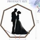 7FT Wooden Wedding Arch Heptagonal Wood Arches Arbor Backdrop Stand for Ceremony Indoor Outdoor Wedding Party Proposal Scene Garden Beach Forest Rustic Boho Decoration