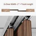 Heavy Duty Bypass Sliding Closet Door Track Hardware 72",6FT Aluminium Pocket Door Track Rail Set, Smoothly and Quietly, for 2 Door System