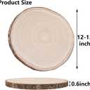 10 Pcs Natural Paulownia Wood Slices 12-13 Inches, for Centerpieces Table Decorations,Unfinished Rounds Wood for Crafts