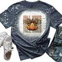 Funny Witchy Frog The Horrors are Never Ending Graphic Bleached T-Shirt Women Party Clothes (S)