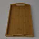 Tray with Large Handles - Bamboo Ottoman Tray, Great for Coffee Table, Couch, Tea, Bar, Breakfast, Dinner, or Any Food - Good for Parties or Bed for Eating (Home It)