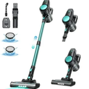 Cordless Vacuum Cleaner for Home - Powerful Stick Vacuum with HEPA Filter, 55-Min Runtime, LED Light, Anti-Tangle Brush, Detachable Battery,Lightweight Vacuum for Pet Hair,Carpets & Hard Floors