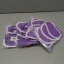 4 x 4Pcs Reusable Chenille Mop Pads with Dry Sweeping Cloths for Surface/Hardwood Floor Cleaning Purple (Mop is not Included)