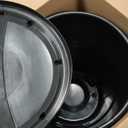 United Solutions 32 Gallon Outdoor Garbage Can, Black, Easy to Carry Garbage Can with Sturdy Construction, Pass-Through Handles & Attachable Click Lock Lid, Indoor or Outdoor Use, (Pack of 2)