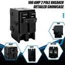 100 Amp 2 Pole Breaker,Replace for HOM2100 Circuit Breaker,100 Amp 2 Pole,120/240V,Compatible with Most Load Centers.Plug-in Circuit Breaker,Thehermal Magnetic Protection