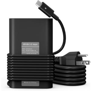 Dell 65W USB-C Laptop Charger for XPS 13 9250 9350 Latitude 5420 5520 5530 5430 5540 Inspiron 14 16 7420 7425 7620 2in1 Chromebook 3100 AC Adapter Power Cord Type c Dell Laptop Charger