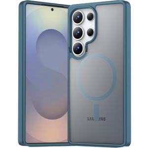 Temdan for Samsung Galaxy S25 Ultra Case,Slim Silky-Soft Touch Translucent Matte Sleeve Case, Blue