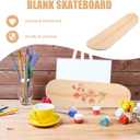 Beginner Kid Skateboard Hand-Painted Skateboard Painting Unfinished Decks for DIY 7 Ply Skate Deck DIY Longboard Wooden Graffiti Child