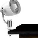 Vornado Pivot Clip Personal Air Circulator Fan with Multi-Surface Clip, Quiet Portable Fan for Office or Bedroom, 3 Speeds, Ice White