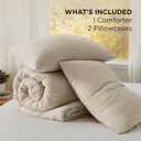 Bedsure King Comforter Set, Sand Soft Prewashed Bedding for All Seasons, 3 Pieces GentleSoft Bed Set, 1 Lightweight Comforter (104"x90") and 2 Pillowcases (20"x36")